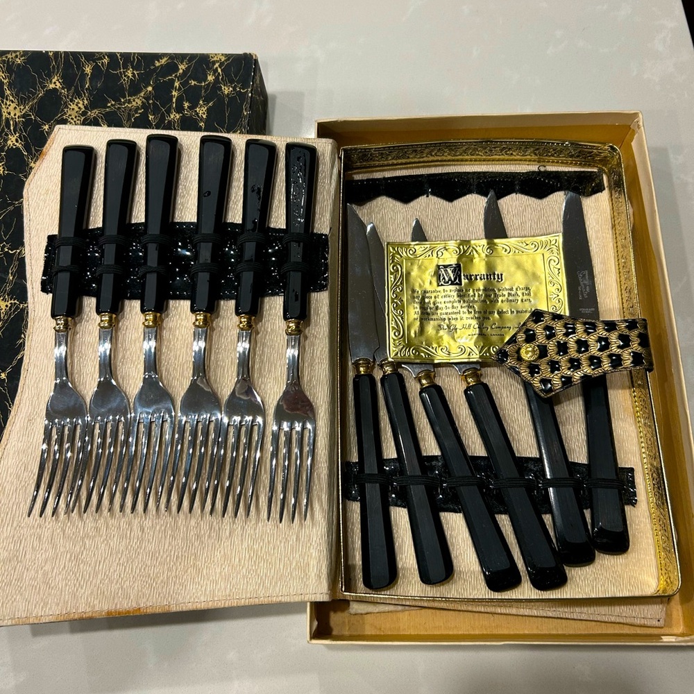Vintage Glo-Hill Cutlery Set – SteakMates De Luxe Mid Century Modern Canada
